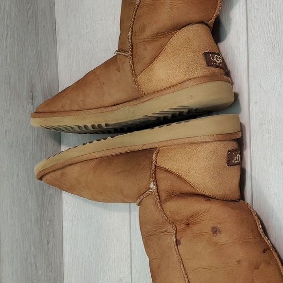 Ugg Australia Women 5815 Tall Leather Sheepskin Boots shoes sz 9 - Picture 6 of 12